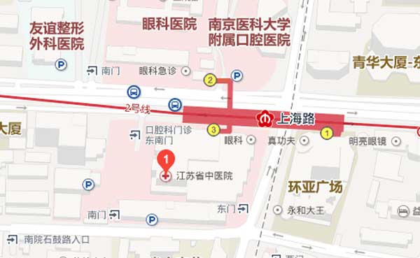 南京中医药大学附属中医院所在位置